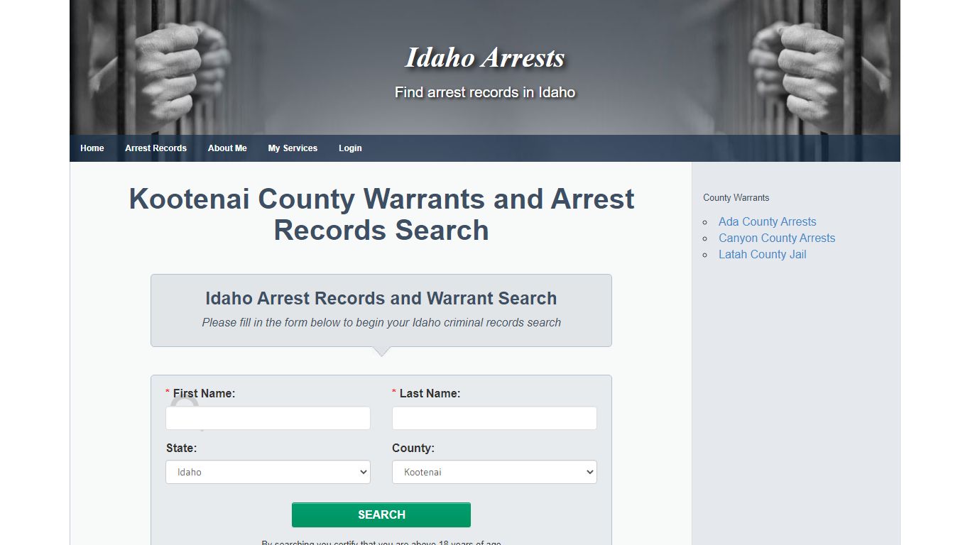 Kootenai County Warrants and Arrest Records Search - Idaho ...